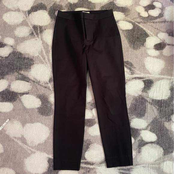 Everlane Fixed-Waist Stretch Cotton Pant Black Sz 2 Dress Pant Business Casual - Picture 2 of 8